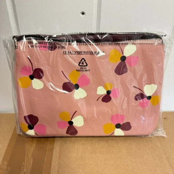 Kate Spade New York Triple Gusset Crossbody - Dusk Buds Pink Multi - Picture 6 of 7